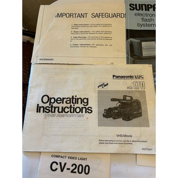 Panasonic AF Piezo VHS Video Recorder Reporter Movie Camera AG-160 Case EXTRAs - Picture 14 of 16